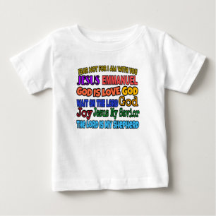 Christian Jesus God Graffiti Print. Christian Baby T-Shirt