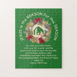 Christian JESUS IS THE REASON Christmas Jigsaw Puzzle