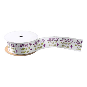 Christian Jesus King of kings Satin Ribbon