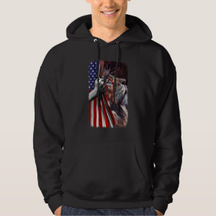 Christian Jesus Lion Of Judah American Flag Usa Hoodie