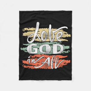 Christian Jesus Love God In All Fleece Blanket