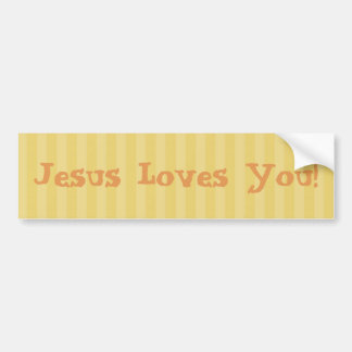 Christian Jesus Loves You! Bumper Sticker