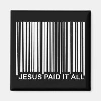 Christian Jesus Paid It All Salvation Bar Code UPC