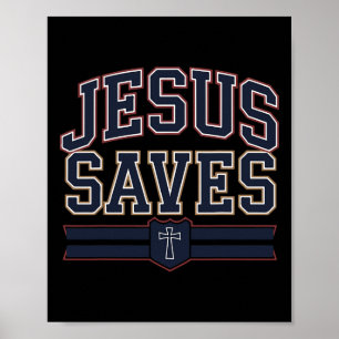 Christian Jesus Saves Bro Hockey Youth Boy You Lov Poster