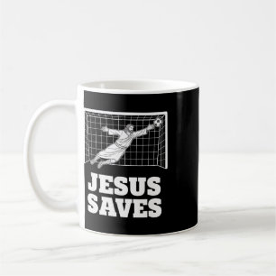 Christian Jesus Saves Soccer Goalkeeper Faith Insp Coffee Mug