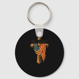 Christian Jesus Tap Me On The Shoulder Cross Usa F Keychain