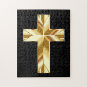CHRISTIAN JIGSAW PUZZLES, GOLD CROSS PUZZLE