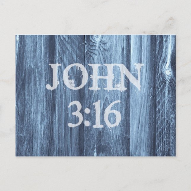 Christian John 3:16 Bible Verse Postcard (Front)