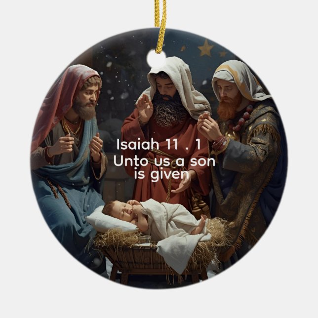 Christian Journal for Her, Bible Scriptures  Ceramic Ornament (Front)