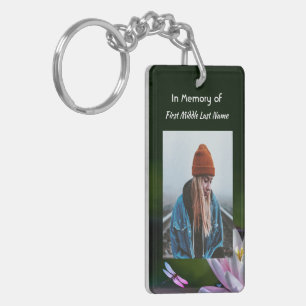Christian Keepsake Memorial Dragonfly Lotus Keychain