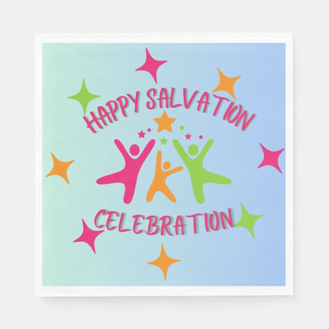 Christian kids birthday party napkins (Front)