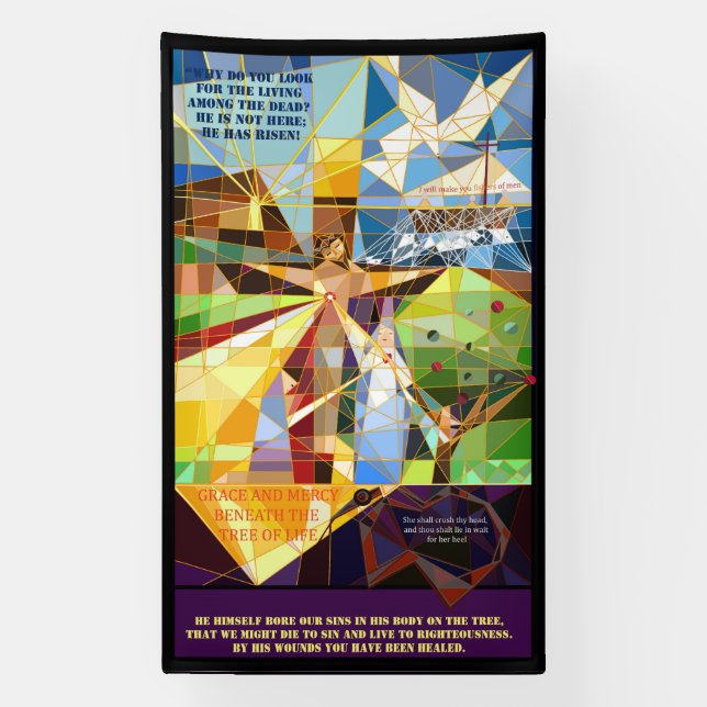 Christian Lent Easter Large Banner (Vertical)