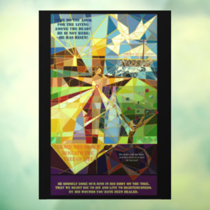 Christian Lent Easter Tree of Life Window Cling