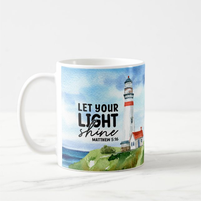 Christian Let Your Light Shine Matthew 5 : 16  Coffee Mug (Left)