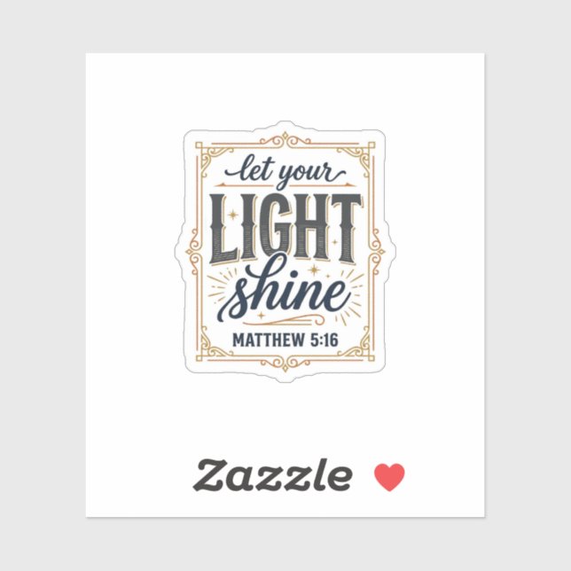 Christian Let Your Light Shine Matthew 5_16 Design (Sheet)