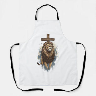 Christian Lion and Cross Vintage Apron