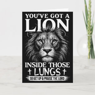Christian Lion Praise The Lord Worship Faith  Card
