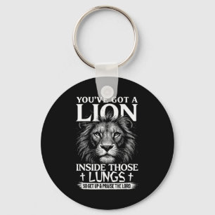 Christian Lion Praise The Lord Worship Faith  Keychain
