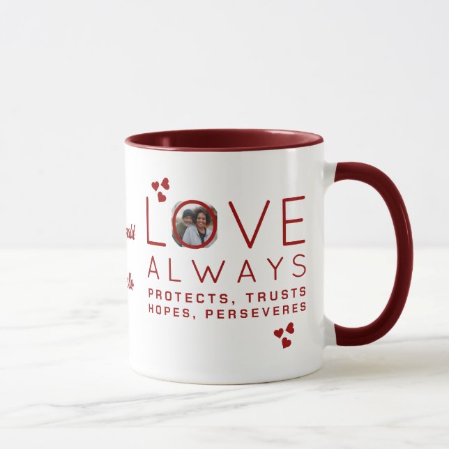 Christian LOVE ALWAYS Photo Valentine's Day Mug (Right)