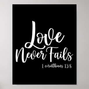 Christian Love Never Fails Corinthian 138 Happy Va Poster