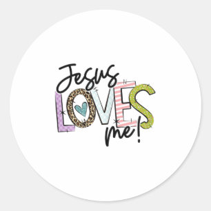 Christian Love Quote Gift For New Believers Jesus  Classic Round Sticker