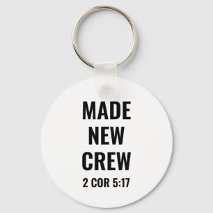 Christian MADE NEW CREW Church Favor Adult Baptism Keychain