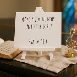Christian Make a Joyful Noise Psalm 98:4 Scripture Postcard