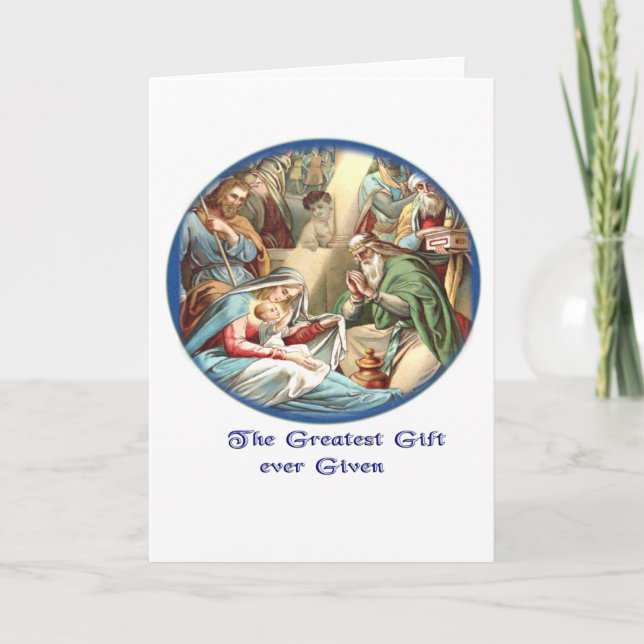 Christian manger scene card (Front)