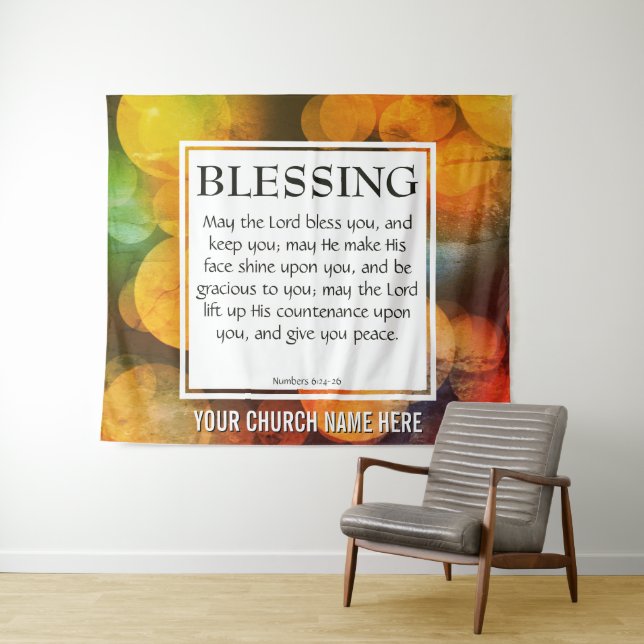 Christian MAY THE LORD BLESS YOU Church Tapestry (In Situ (Horizontal))