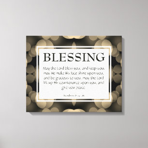 Christian MAY THE LORD BLESS YOU Numbers 6:24-26 Canvas Print