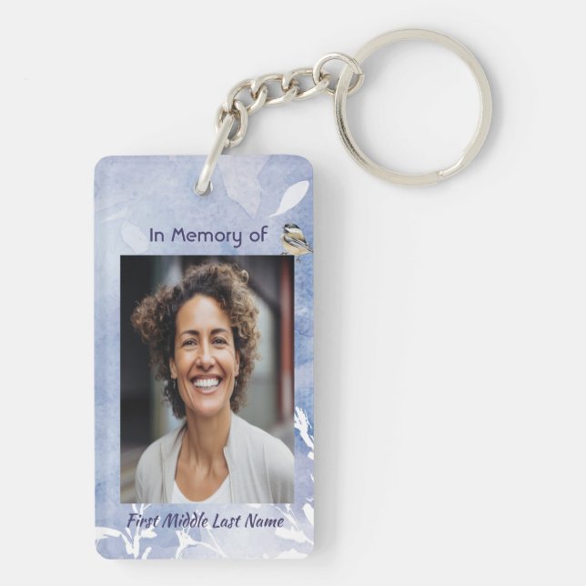 Christian Memorial Chickadee Bird Winter Snow Tree (Dos)