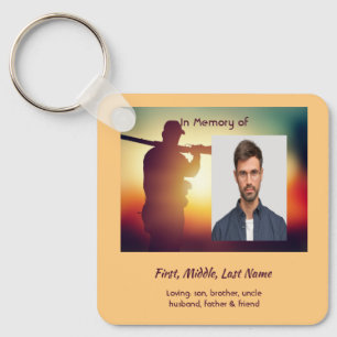 Christian Memorial Hunter Hunting Stag Deer Keychain