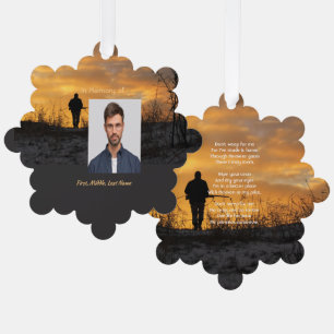 Christian Memorial  Hunter Hunting Stalking Game  Ornament Card
