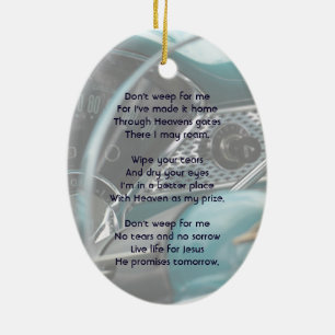 Christian Memorial Keepsake Antique Cars Auto Ceramic Ornament