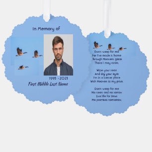 Christian Memorial Keepsake Canada Goose Outdoors Ornament Card