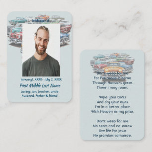 Christian Memorial Keepsake Classic Vintage Car  Business Card