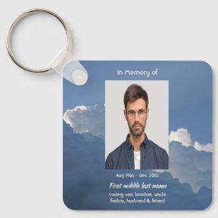 Christian Memorial Keepsake Clouds Sky Heavenly Keychain