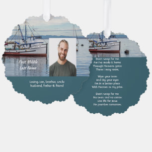 Christian Memorial Keepsake Commercial Fisherman Ornament Card