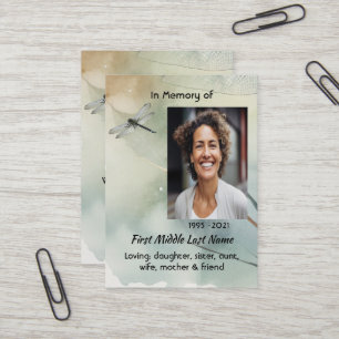 Christian Memorial Keepsake Dragonfly Business Business Card