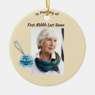 Christian Memorial Keepsake Feather Pen  Ceramic Ornament