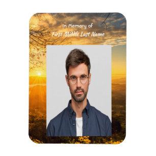 Christian Memorial Keepsake Golden Sunrise Magnet