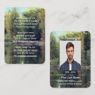 Christian Memorial Keepsake Lake Pond Park Ducks  Business Card