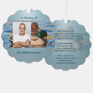 Christian Memorial Keepsake Mallard Ducks Bird Ornament Card