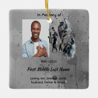 Christian Memorial Keepsake Music Jazz Band Ceramic Ornament