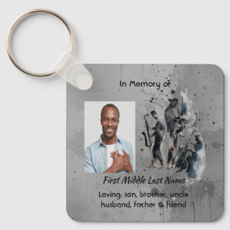 Christian Memorial Keepsake Music Jazz Band Keychain