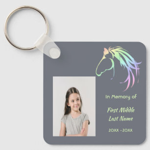 Christian Memorial Keepsake Pastel Horse Art Keychain
