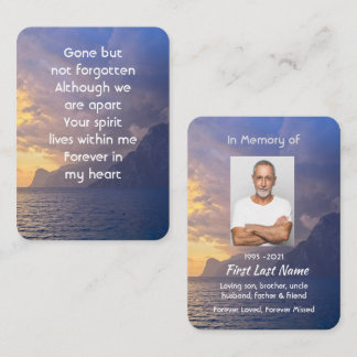 Christian Memorial Keepsake Sea Sky Cloud Island  Business Card