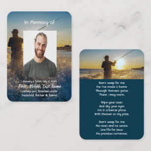Christian Memorial Ocean Fly Fishing Fisherman Business Card