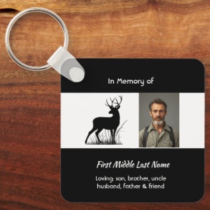  Christian Memorial Stag Deer Outdoorsman Keychain