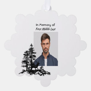 Christian Memory Keepsake Masculine Stag Deer Ornament Card
